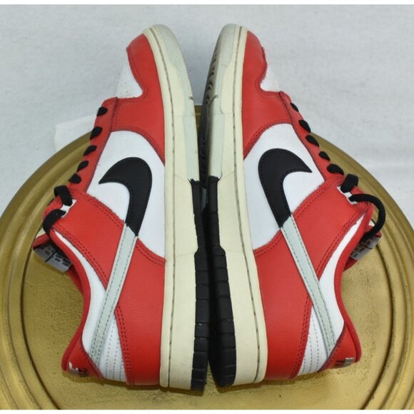Nike Dunk Low Retro PRM Chicago Split Men Shoes Size 8 White/Red/Black Sneakers - Picture 7 of 10